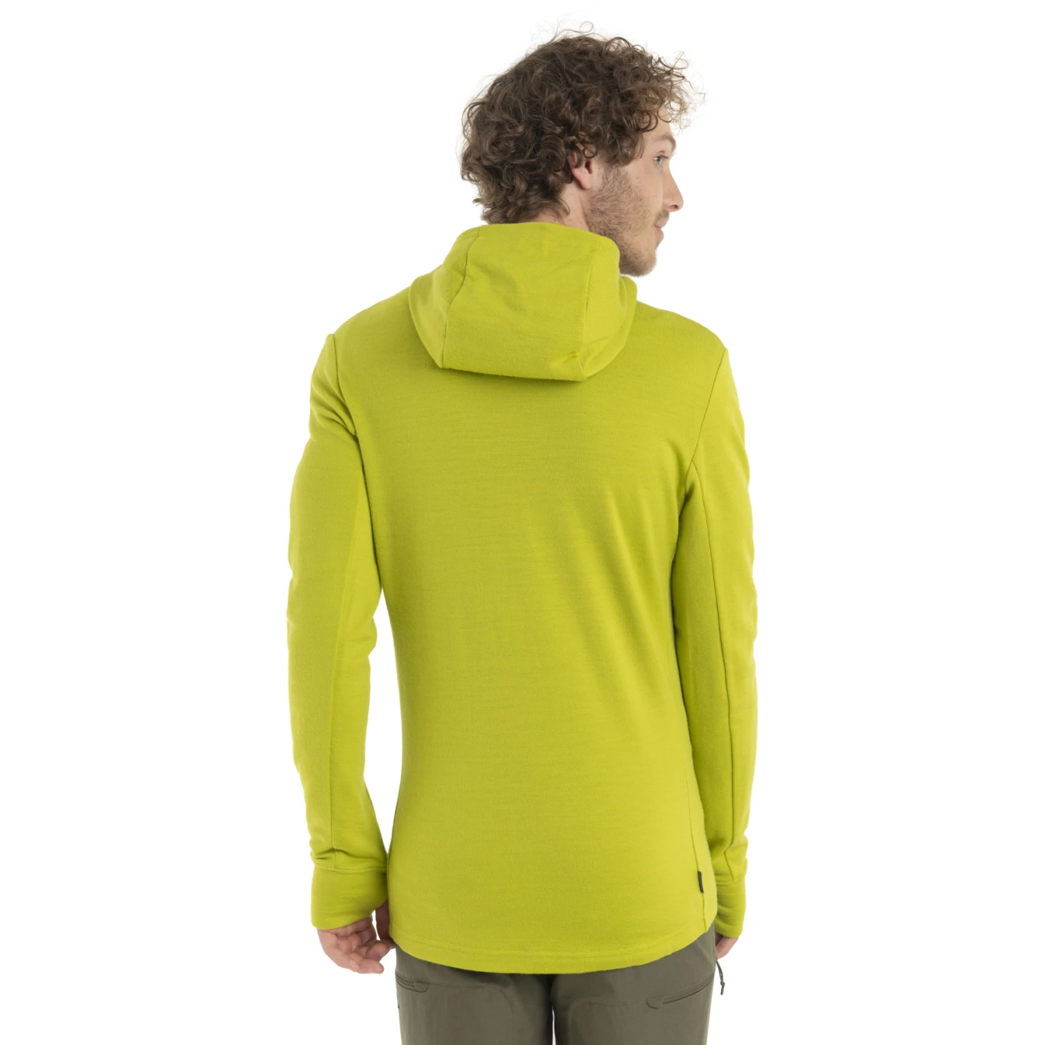 Icebreaker Quantum III Mid Layer Jas Met Capuchon Heren - Bio Lime/Loden 4 Icebreaker Quantum III Mid Layer Jas Met Capuchon Heren - Bio Lime/Loden - Afbeelding 2