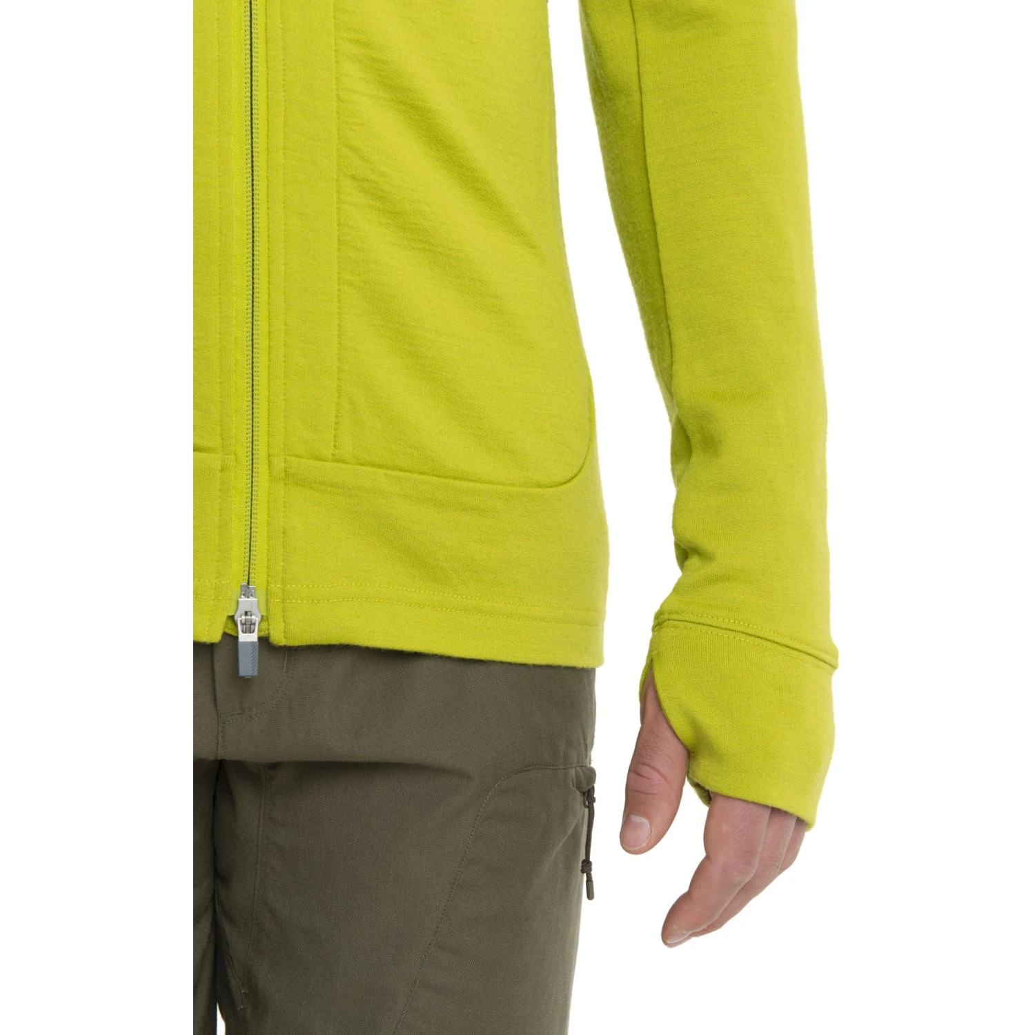 Icebreaker Quantum III Mid Layer Jas Met Capuchon Heren - Bio Lime/Loden 10 Icebreaker Quantum III Mid Layer Jas Met Capuchon Heren - Bio Lime/Loden - Afbeelding 8