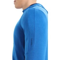 Icebreaker Quantum III Mid Layer Jas Met Capuchon Heren - Lazurite/Royal Navy -Icebreaker icebreaker mens quantum iii long sleeve zip hood midlayer lazurite royal navy 7 1263931