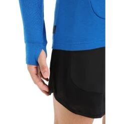 Icebreaker Quantum III Mid Layer Jas Met Capuchon Heren - Lazurite/Royal Navy -Icebreaker icebreaker mens quantum iii long sleeve zip hood midlayer lazurite royal navy 9 1263934