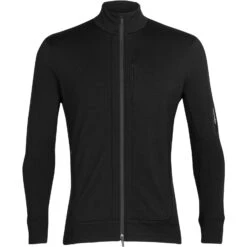 Icebreaker Quantum III Mid Layer Jas Heren - Zwart -Icebreaker icebreaker mens quantum iii long sleeve zip midlayer black 1 1143863