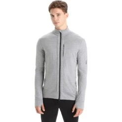 Icebreaker Quantum III Mid Layer Jas Heren - Metro Hthr/Black