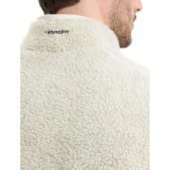 Icebreaker RealFleece™ High Pile Fleece Vest Heren - Ecru HTHR/Snow -Icebreaker icebreaker mens realfleece high pile vest ecru hthr snow 6 1487199