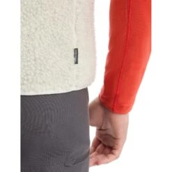 Icebreaker RealFleece™ High Pile Fleece Vest Heren - Ecru HTHR/Snow -Icebreaker icebreaker mens realfleece high pile vest ecru hthr snow 7 1487200