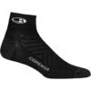 Icebreaker Run+ Ultralight Mini Sokken Heren - Zwart/Snow -Icebreaker icebreaker mens run plus ultralight mini socks black snow 1 1143959