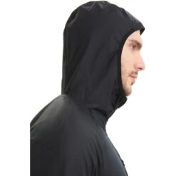 Icebreaker Shell+™ Cotton Windbreaker Heren - Zwart -Icebreaker icebreaker mens shell plus cotton windbreaker black 8 1554495