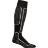 Icebreaker Ski+ Medium OTC Alpine Geo Sokken Heren - Black/Snow -Icebreaker icebreaker mens ski plus medium otc alpine geo socks black snow 1 1264122