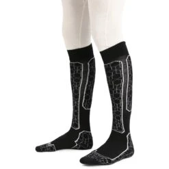 Icebreaker Ski+ Medium OTC Alpine Geo Sokken Heren - Black/Snow -Icebreaker icebreaker mens ski plus medium otc alpine geo socks black snow 4 1264125