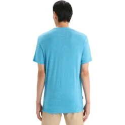 Icebreaker Sphere II T-Shirt Heren - Geo Blue Hthr -Icebreaker icebreaker mens sphere ii short sleeve tee geo blue hthr 2 1458213