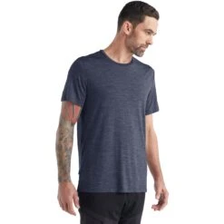 Icebreaker Sphere II T-Shirt Heren - Midnight Navy Heather