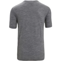 Icebreaker Tech Lite II Cadence Paths T-Shirt Heren - Gritstone Hthr -Icebreaker icebreaker mens tech lite ii cadence paths short sleeve tee gritstone hthr 2 1383917