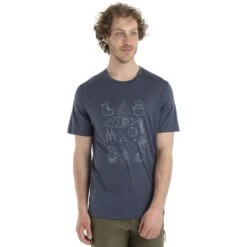 Icebreaker Tech Lite II Camp Essentials T-Shirt Heren - Graphite