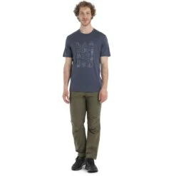 Icebreaker Tech Lite II Camp Essentials T-Shirt Heren - Graphite -Icebreaker icebreaker mens tech lite ii camp essentials short sleeve tee graphite model 3 1499060