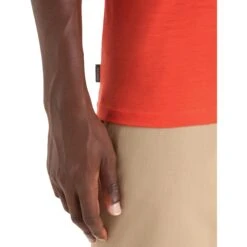 Icebreaker Tech Lite II Camping Grounds T-Shirt Heren - Vibrant Earth -Icebreaker icebreaker mens tech lite ii camping grounds short sleeve tee vibrant earth 4 1458636