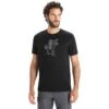 Icebreaker Tech Lite II Giant Ferns T-Shirt Heren - Zwart -Icebreaker icebreaker mens tech lite ii giant ferns short sleeve tee black 3 1382845