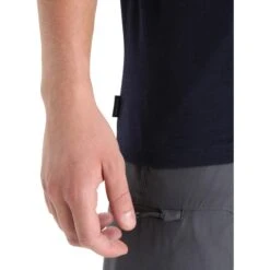 Icebreaker Tech Lite II IB Essential Logo T-Shirt Heren - Midnight Navy -Icebreaker icebreaker mens tech lite ii ib essential logo short sleeve tee midnight navy 7 1382909