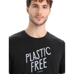 Icebreaker Tech Lite II IB Natural T-Shirt Heren - Zwart -Icebreaker icebreaker mens tech lite ii ib natural short sleeve tee black 4 1458697