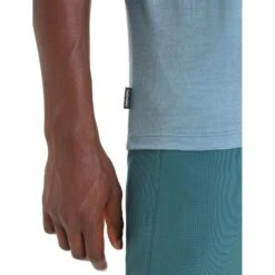 Icebreaker Tech Lite II Icebreaker Earth T-Shirt Heren - Astral Blue -Icebreaker icebreaker mens tech lite ii icebreaker earth short sleeve shirt astral blue 5 1458723