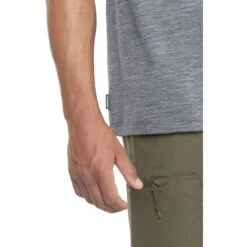 Icebreaker Tech Lite II Natural Shades Logo T-Shirt Heren - Gritstone HTHR -Icebreaker icebreaker mens tech lite ii natural shades logo short sleeve tee gritstone hthr model 5 1499175