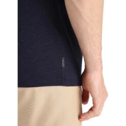 Icebreaker Tech Lite II Nature Sprint T-Shirt Heren - Midnight Navy -Icebreaker icebreaker mens tech lite ii nature sprint short sleeve tee midnight navy 5 1458807