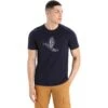 Icebreaker Tech Lite II Skiing Yeti T-Shirt Heren - Midnight Navy