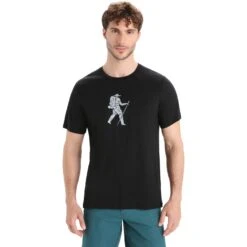 Icebreaker Tech Lite II Trail Hiker T-Shirt Heren - Zwart