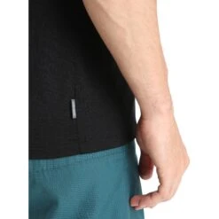 Icebreaker Tech Lite II Trail Hiker T-Shirt Heren - Zwart -Icebreaker icebreaker mens tech lite ii trail hiker short sleeve tee black 5 1458865