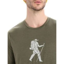 Icebreaker Tech Lite II Trail Hiker T-Shirt Heren - Loden -Icebreaker icebreaker mens tech lite ii trail hiker short sleeve tee loden 4 1458860