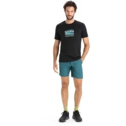 Icebreaker Tech Lite II Trailhead T-Shirt Heren - Zwart -Icebreaker icebreaker mens tech lite ii trailhead t shirt black 5 1382348