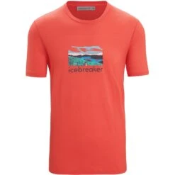 Icebreaker Tech Lite II Trailhead T-Shirt Heren - Vibrant Earth -Icebreaker icebreaker mens tech lite ii trailhead t shirt vibrant earth 1 1382351