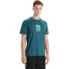 Icebreaker Tech Lite II Wildflower Bloom T-Shirt Heren - Green Glory -Icebreaker icebreaker mens tech lite ii wildflower bloom short sleeve tee green glory 3 1383335