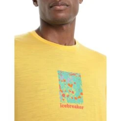 Icebreaker Tech Lite II Wildflower Bloom T-Shirt Heren - Summer -Icebreaker icebreaker mens tech lite ii wildflower bloom short sleeve tee summer 6 1383345