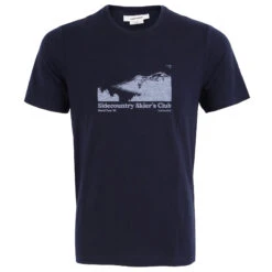 Icebreaker Tech Lite II Sidecountry Skiers Club T-Shirt Heren - Midnight Navy -Icebreaker icebreaker mens tech liteii sidecountry skiers club short sleeve tee midnight navy 1541388