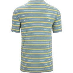 Icebreaker Wave T-Shirt Heren - Astral Blue/Summer/Stripe -Icebreaker icebreaker mens wave short sleeve tee astral blue summer stripe 2 1383373