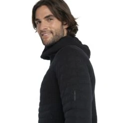 Icebreaker ZoneKnit™ Explore Jas Met Capuchon Heren - Zwart -Icebreaker icebreaker mens zoneknit explore long sleeve zip hoodie black 4 1536279