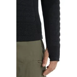 Icebreaker ZoneKnit™ Explore Jas Met Capuchon Heren - Zwart -Icebreaker icebreaker mens zoneknit explore long sleeve zip hoodie black 7 1536282