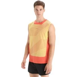 Icebreaker ZoneKnit™ GEODETIC Tanktop Heren - Summer/Vibrant Earth/AOP