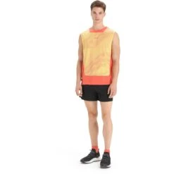 Icebreaker ZoneKnit™ GEODETIC Tanktop Heren - Summer/Vibrant Earth/AOP -Icebreaker icebreaker mens zoneknit geodetic tank summer vibrant earth aop 5 1383526