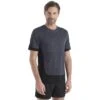 Icebreaker ZoneKnit™ IB Topo T-Shirt Heren - Graphite/Black/AOP -Icebreaker icebreaker mens zoneknit ib topo short sleeve tee graphite black aop model 1 1499311