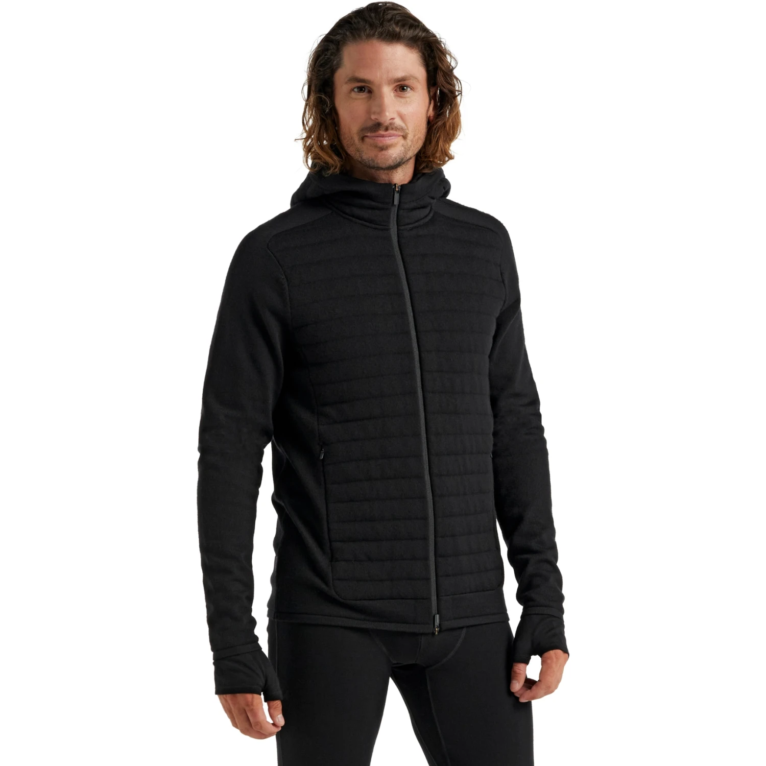 Icebreaker ZoneKnit™ Insulated Jas Met Capuchon Heren - Zwart 3 Icebreaker ZoneKnit™ Insulated Jas Met Capuchon Heren - Zwart