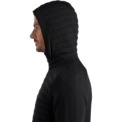Icebreaker ZoneKnit™ Insulated Jas Met Capuchon Heren - Zwart 18 Icebreaker ZoneKnit™ Insulated Jas Met Capuchon Heren - Zwart -Icebreaker icebreaker mens zoneknit insulated zip hoodie black 6 1040633