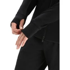 Icebreaker ZoneKnit™ Jas Met Capuchon Heren - Zwart -Icebreaker icebreaker mens zoneknit long sleeve zip hoodie jacket black 7 1264962