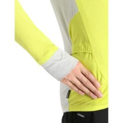 Icebreaker ZoneKnit™ Jas Heren - Shine/Ether -Icebreaker icebreaker mens zoneknit long sleeve zip jacket shine ether 7 1265396