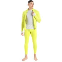 Icebreaker ZoneKnit™ Jas Heren - Shine/Ether -Icebreaker icebreaker mens zoneknit long sleeve zip jacket shine ether 8 1265397