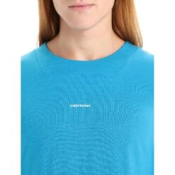 Icebreaker ZoneKnit™ T-Shirt Heren - Geo Blue/Royal Navy -Icebreaker icebreaker mens zoneknit short sleeve tee geo blue royal navy 4 1458888