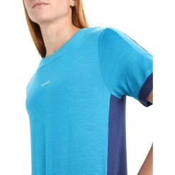 Icebreaker ZoneKnit™ T-Shirt Heren - Geo Blue/Royal Navy -Icebreaker icebreaker mens zoneknit short sleeve tee geo blue royal navy 6 1458890