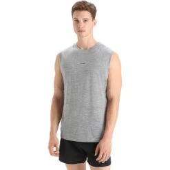 Icebreaker ZoneKnit™ Tanktop Heren - Metro Hthr