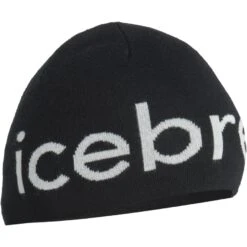 Icebreaker Merino Beanie - Zwart/Ecru HTHR