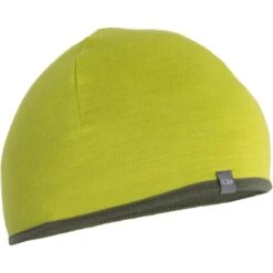 Icebreaker 7 Icebreaker Pocket Omkeerbare Muts - Bio Lime/Loden