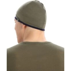 Icebreaker Pocket Omkeerbare Muts - Loden/Midnight Navy -Icebreaker icebreaker pocket hat loden midnight navy 3 1262978